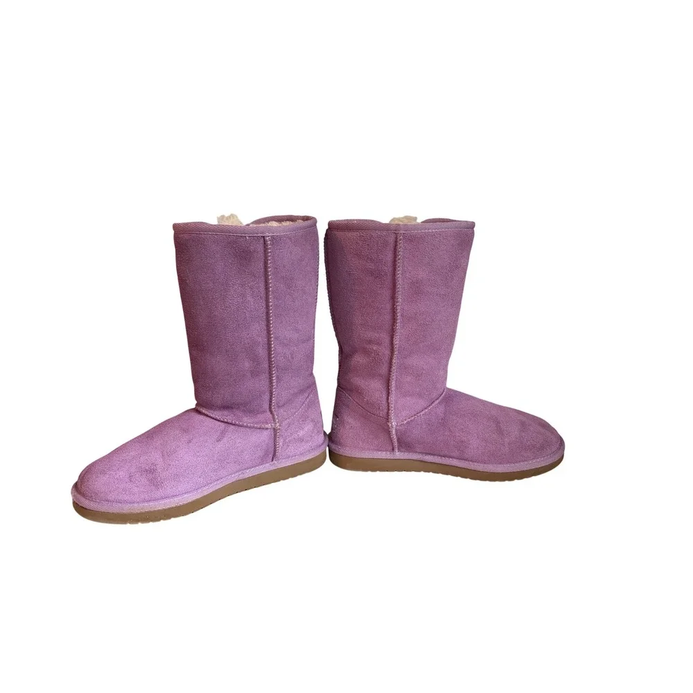 Koolaburra by UGG Victoria Purple Suede Bow Boots 1020171 Womens Size 5